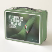 Funny Curry Guinea Turaco Green Bird Metall Brotdose (Rückseite)