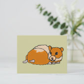 Funny Curup Hamster Cartoon Postkarte (Stehend Vorderseite)