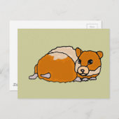 Funny Curup Hamster Cartoon Postkarte (Vorne/Hinten)