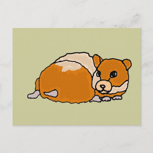 Funny Curup Hamster Cartoon Postkarte (Vorderseite)