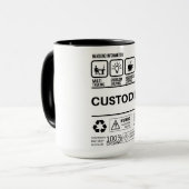 Funny Custodian Handling Information Tasse (Vorderseite Links)