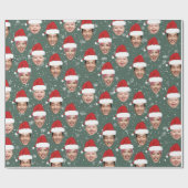 Funny Custom 3 gegenüber Weihnachten Weihnachtsman Geschenkpapier (Flach)