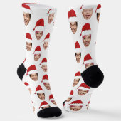 Funny Custom 3 gegenüber Weihnachten Weihnachtsman Socken (Gewinkelt)