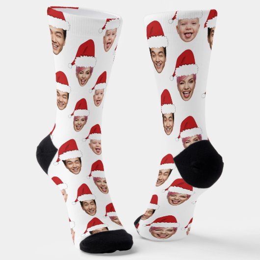 Funny Custom 3 gegenüber Weihnachten Weihnachtsman Socken (Gewinkelt)