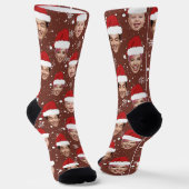 Funny Custom 3 gegenüber Weihnachts-Weihnachtsmann Socken (Gewinkelt)