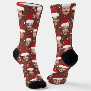 Funny Custom 3 gegenüber Weihnachts-Weihnachtsmann Socken