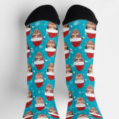 Funny Custom 3 gegenüber Weihnachts-Weihnachtsmann Socken (Oben)