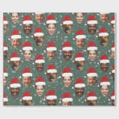 Funny Custom 4 gegenüber Weihnachts-Weihnachtsmann Geschenkpapier (Flach)