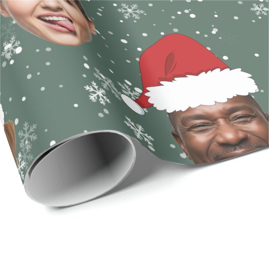 Funny Custom 4 gegenüber Weihnachts-Weihnachtsmann Geschenkpapier (Rolleneckpunkt)