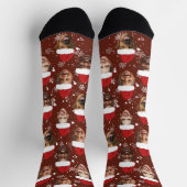 Funny Custom 4 gegenüber Weihnachts-Weihnachtsmann Socken (Oben)