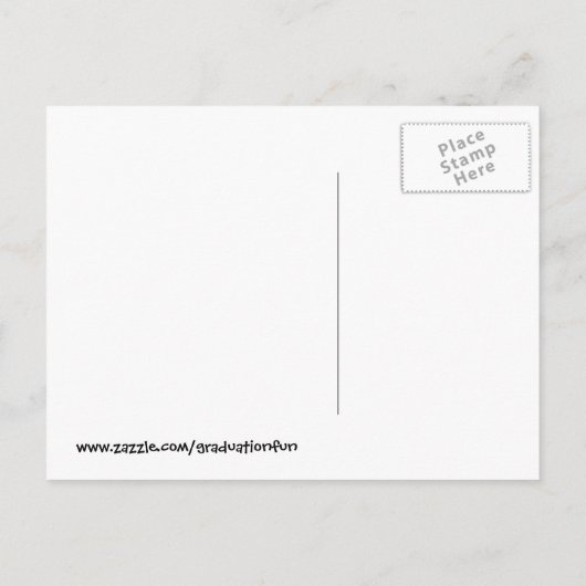 Funny Custom Abschluss Card Ankündigungspostkarte (Rückseite)