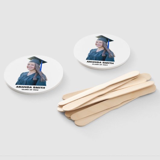 Funny Custom Abschluss Handheld Face Foto Fächer (Non-assembled)