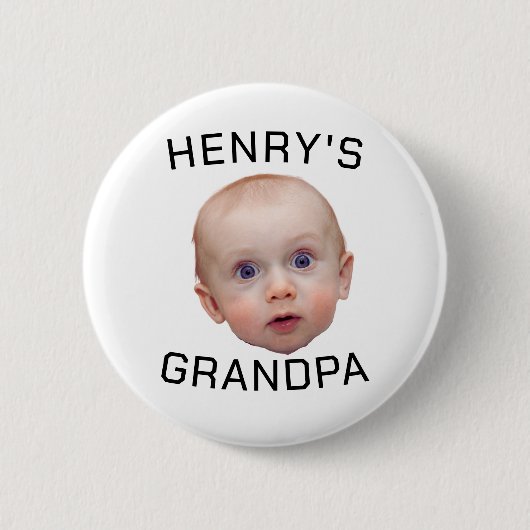 Funny Custom Baby Face Button (Vorderseite)