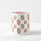 Funny Custom Baby Face Foto Face 3 Fotos Tasse (Zentrum)