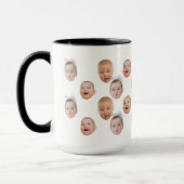 Funny Custom Baby Face Foto Face 3 Fotos Tasse (Links)