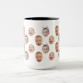 Funny Custom Baby Face Foto Face 3 Fotos Tasse (Zentrum)