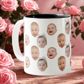 Funny Custom Baby Face Foto Face 3 Fotos Zweifarbige Tasse