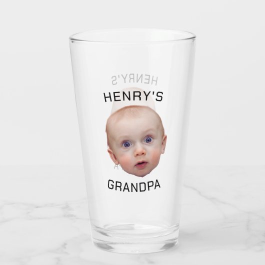 Funny Custom Baby Face Glas (Rückseite)