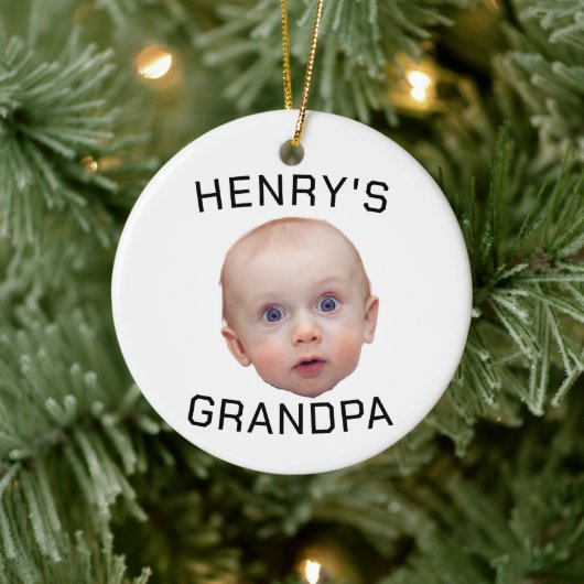 Funny Custom Baby Face Keramik Ornament (Baum)