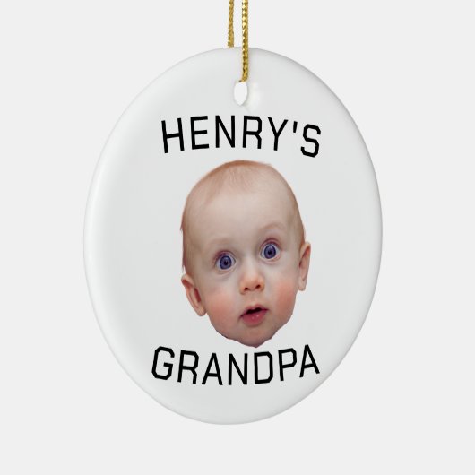 Funny Custom Baby Face Keramik Ornament (Rechts)