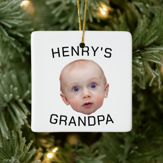 Funny Custom Baby Face Keramikornament (Baum)