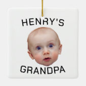 Funny Custom Baby Face Keramikornament (Rückseite)