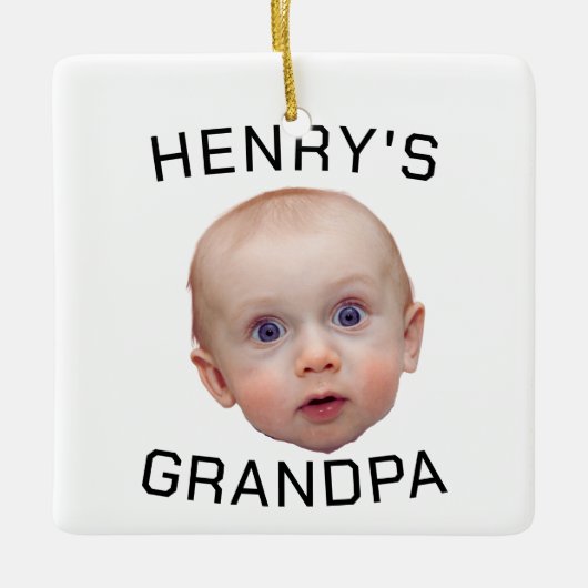 Funny Custom Baby Face Keramikornament (Vorderseite)