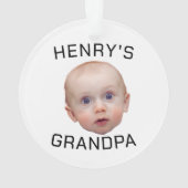 Funny Custom Baby Face Ornament (Rückseite)
