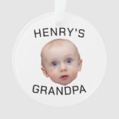 Funny Custom Baby Face Ornament (Vorderseite)