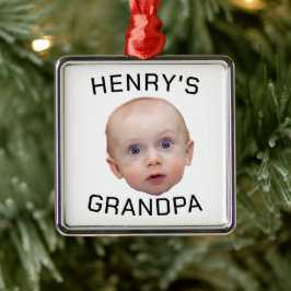 Funny Custom Baby Face Ornament Aus Metall