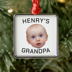 Funny Custom Baby Face Ornament Aus Metall