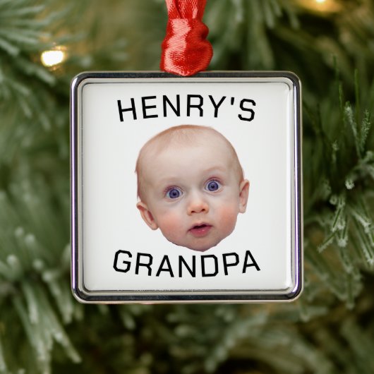Funny Custom Baby Face Ornament Aus Metall (Baum)