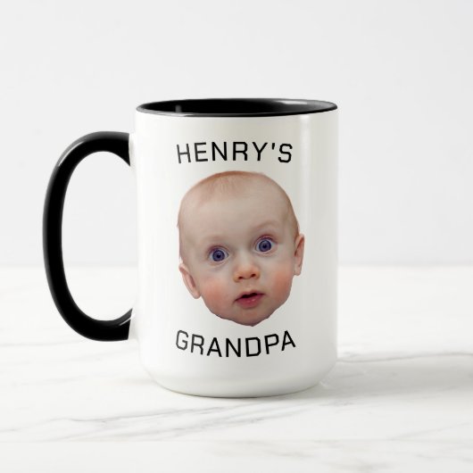 Funny Custom Baby Face Tasse (Links)