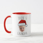 Funny Custom Baby Face Weihnachtsmannmütze Weihnac Tasse (Links)