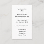 Funny custom Behalt Calm Visitenkartenvorlage Visitenkarte (Rückseite)