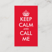 Funny custom Behalt Calm Visitenkartenvorlage Visitenkarte (Vorderseite)