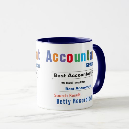 Funny Custom Best Accountant-Tasse Tasse (VorderseiteRechts)