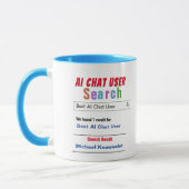 Funny Custom Best AI Chat User Gift Tasse (Links)