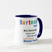 Funny Custom Best Barkeeper Tasse (VorderseiteRechts)