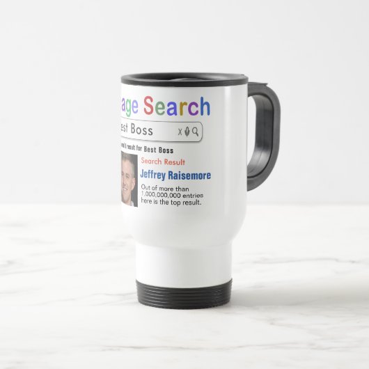 Funny Custom Best Boss Search Geschenkidee Tasse (VorderseiteRechts)