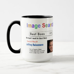 Funny Custom Best Boss Search Geschenkidee Tasse