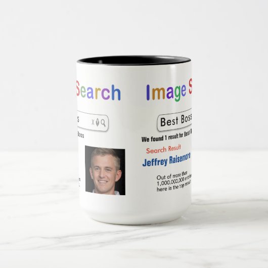 Funny Custom Best Boss Search Geschenkidee Tasse (Zentrum)