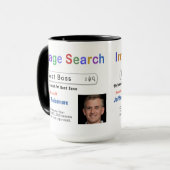 Funny Custom Best Boss Search Geschenkidee Tasse (Vorderseite Links)