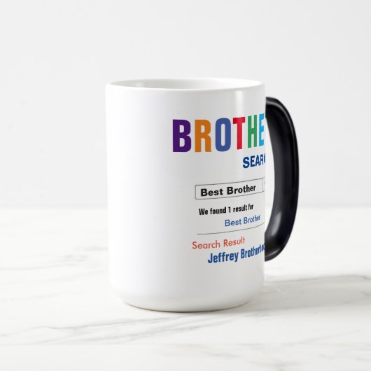 Funny Custom Best Brother Geschenk Verwandlungstasse (VorderseiteRechts)