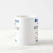 Funny Custom Best Brother Tasse (Mittel)