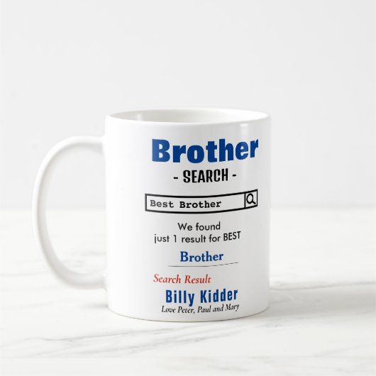 Funny Custom Best Brother Tasse (Links)