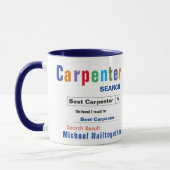 Funny Custom Best Carpenter Tasse (Links)