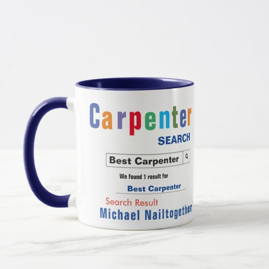Funny Custom Best Carpenter Tasse (Links)