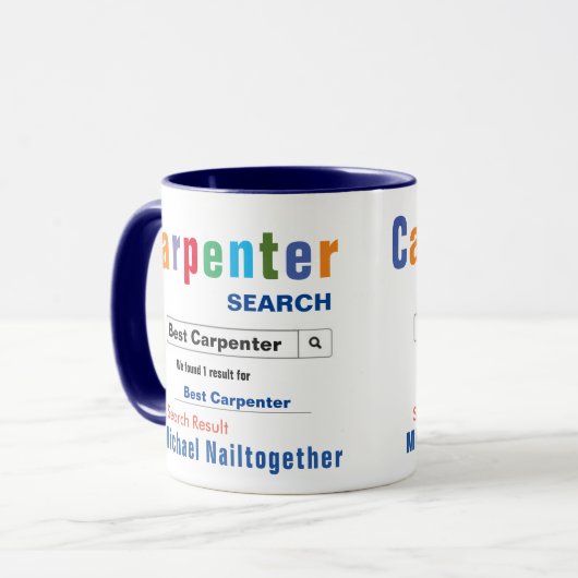 Funny Custom Best Carpenter Tasse (Vorderseite Links)