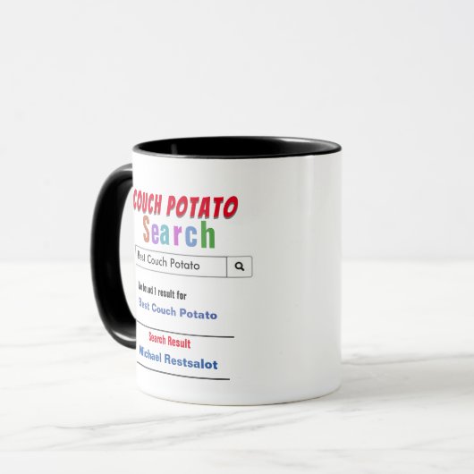 Funny Custom Best Couch Potato Geschenk Tasse (Vorderseite Links)